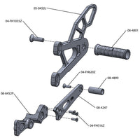 05-0452 Yamaha R1 Rearset w/Shifter Pedal
