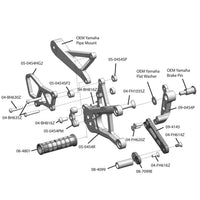 05-0454B Yamaha R1 Complete Rearset
