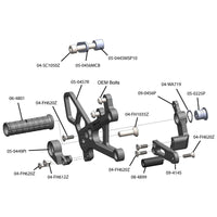 05-0456B Yamaha R6 Rearset - STD Shift