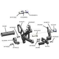 05-0457B Yamaha R6 Rearset  - GP Shift