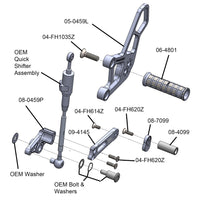 05-0459B Yamaha R9 Rearset Complete - STD/GP Shift