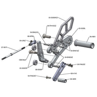 05-0500B 2006-12 Triumph Daytona 675 Rearset  - STD Shift
