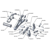 05-0501B 2006-12 Triumph Daytona 675 Rearset  - GP Shift