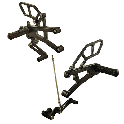 05-0503B Triumph Daytona 675R Rearset  - GP Shift w/QS Rod - RACE USE ONLY (No Side Stand)