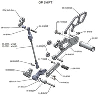 05-0505B Triumph Daytona 675 Rearset  - GP Shift w/o QS - RACE USE ONLY (No Side Stand)