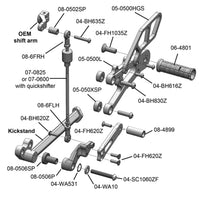 05-0506B Triumph Daytona 675 Rearset  - GP Shift w/o QS