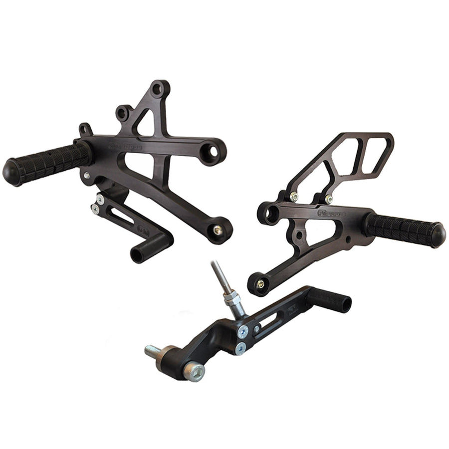 05-0508B Triumph Street Triple Rearset Kit, GP Shift W/O QS - Complete W/Shift and Brake Pedals