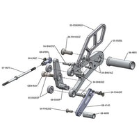 05-0509B Triumph Street Triple Rearset Kit, STD Shift W/O QS - Complete W/Shift and Brake Pedals