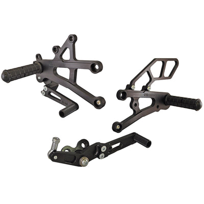 05-0512B Triumph Daytona 675/R/Street Triple Rearsets  - GP Shift w/QS Rod - RACE USE ONLY (No Side Stand)