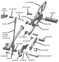 05-0515B Triumph Street 765 Rearsets - GP Shift w/o QS