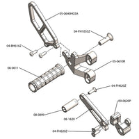 05-0610B Ducati 748/916/996/998 Complete Rearset