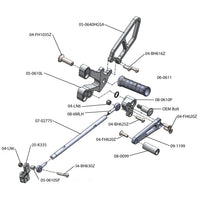05-0610 Duc 748/916/996/998 Rearsets w/Shift Pedal and Heel Guard