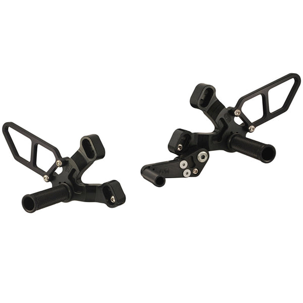 Woodcraft EVO Rearset BLK — Ducati 848 / 1098 / 1198