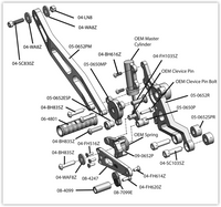 05-0654B Ducati Hypermotard 939 Complete Rearset