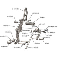 05-0660L Ducati 696/1100 Monster LH Rearset bracket