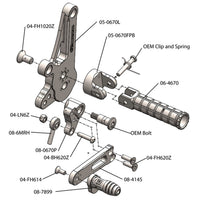 05-0670B Ducati Diavel STD Shift Complete Rearset