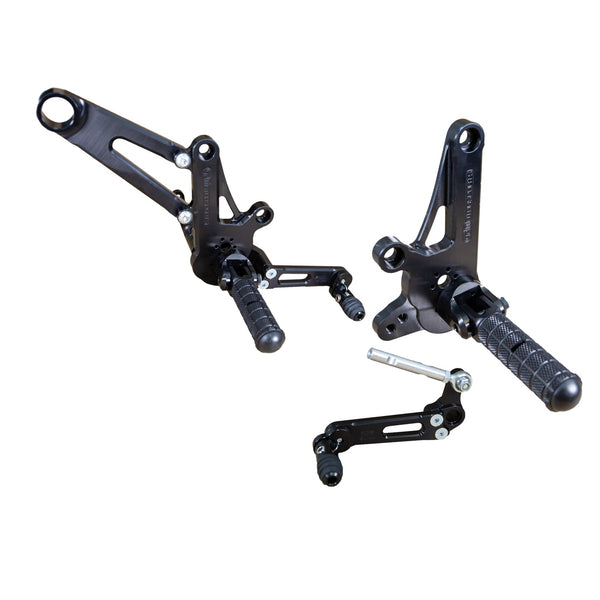 Woodcraft GP Shift Adjustable Complete Rearset Kit — Ducati Diavel