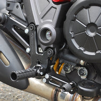 05-0671B Ducati Diavel GP Shift Adjustable Complete Rearset Kit