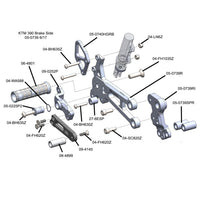 05-0739B 2015-20 KTM RC390 Complete Rearset