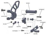 05-0740B 2008-10 Aprilia RSV4 Complete Rearset