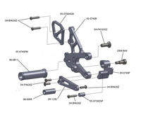 05-0746B Aprilia RSV4 , Tuono V4 STD Shift  Complete Rearset W/Pedals
