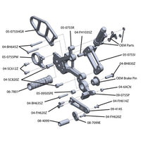 05-0755B 2015-19 BMW S1000RR Complete Rearset