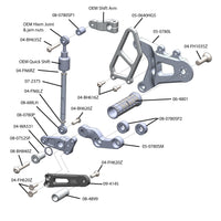 05-0780B MV Agusta F3/Brutale 675/800RR GP/STD Adjustable Rearset Kit w/Shift pedal