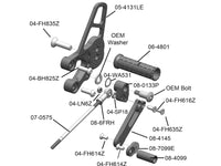 05-4133B Kawasaki Ninja 300 Complete Rearset w/ Pedals