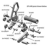 05-4227B Suzuki SV650 Rearset Complete - GP Shift