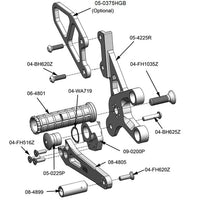 05-4227B Suzuki SV650 Rearset Complete - GP Shift