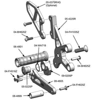 05-4228B Suzuki SV1000 Rearset Complete
