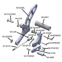 05-4229B Suzuki SV650 Rearset Complete