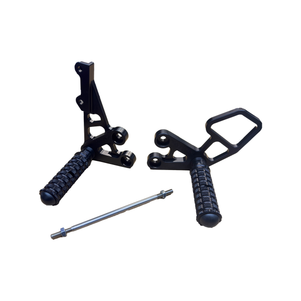 Woodcraft Black Rearset — 2005-2006 Suzuki GSX-R1000
