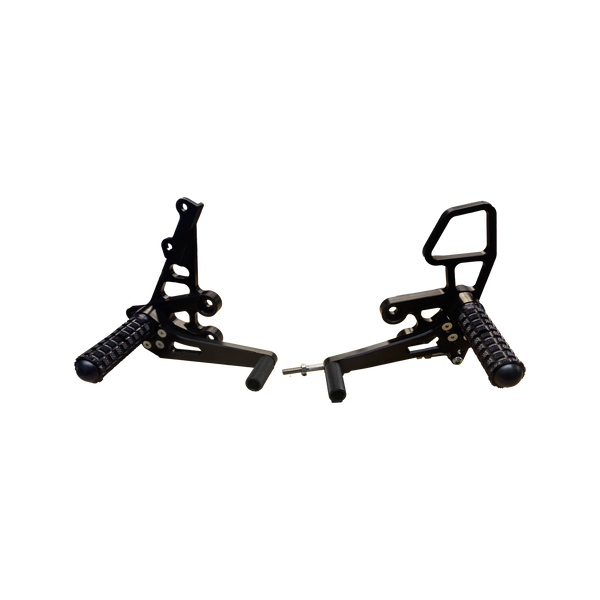 Woodcraft Complete Black Rearset — 2005-2006 Suzuki GSX-R1000