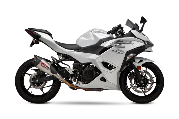 Yoshimura Street AT2 Stainless Slip-On Exhaust w/ Stainless Muffler, Kawasaki Ninja 400 and 3 more, 2018–2026