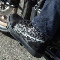 Slayer Canvas Skulls Riding Shoes — Black