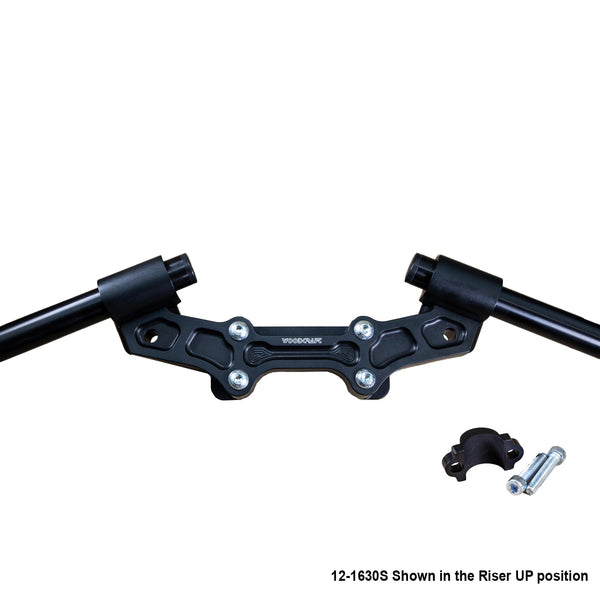 Woodcraft Ducati Monster 1200 Clipon Adapter Plate w/ Std. Black Bars and Res. Spacer