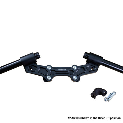 Ducati Monster 1200 Clipon Adapter Plate w/ Std. Black Bars and  Res. Spacer