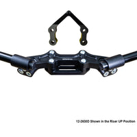 Ducati Monster 1200R 2016-19 Clipon Adapter Plate W/Steering Damper Mount Black Bars