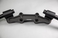 Adjustable Riser Clipon Adapter Plate w/ Std. Black Bars Kawasaki NINJA 650 2006-2016, ER6N 2009-2011 35mm Front Adjustable Rise -- 2006-2016