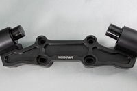Adjustable Riser Clipon Adapter Plate w/ Std. Black Bars Kawasaki NINJA 650 2006-2016, ER6N 2009-2011 35mm Front Adjustable Rise -- 2006-2016