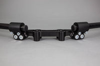 Adjustable Riser Clipon Adapter Plate w/ Std. Black Bars Kawasaki NINJA 650 2006-2016, ER6N 2009-2011 35mm Front Adjustable Rise -- 2006-2016