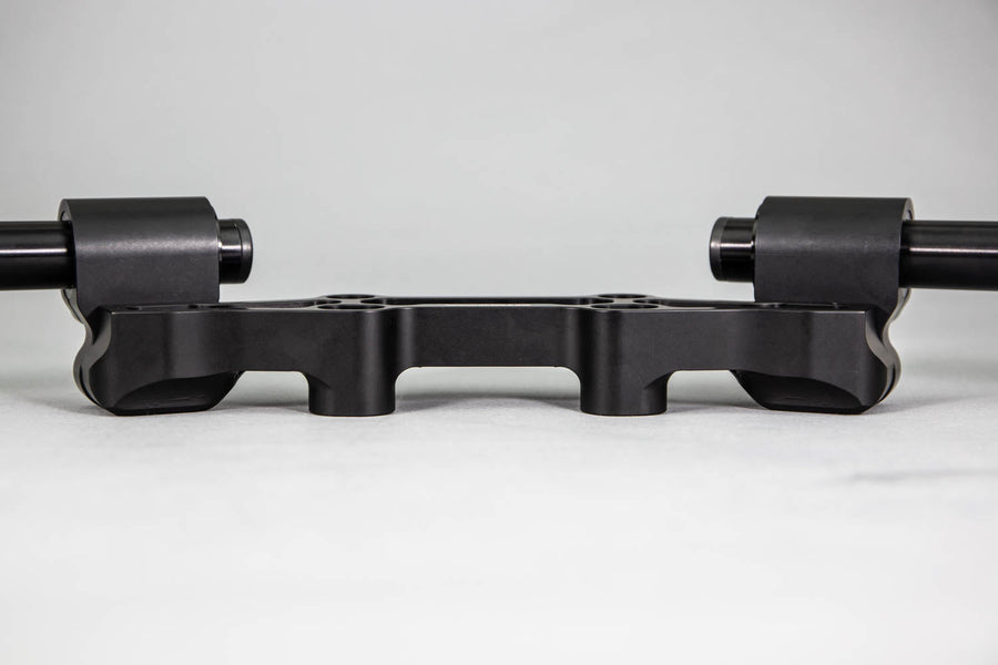 Adjustable Riser Clipon Adapter Plate w/ Std. Black Bars Kawasaki NINJA 650 2006-2016, ER6N 2009-2011 35mm Front Adjustable Rise -- 2006-2016