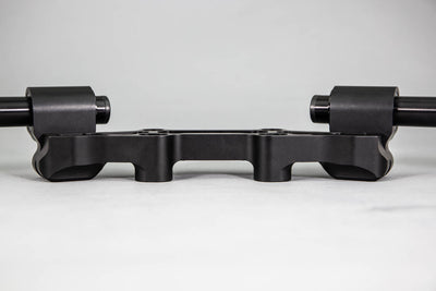 Adjustable Riser Clipon Adapter Plate w/ Std. Black Bars Kawasaki NINJA 650 2006-2016, ER6N 2009-2011 35mm Front Adjustable Rise -- 2006-2016