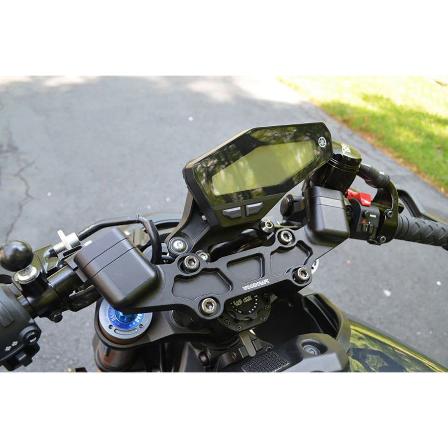 Yamaha FZ09 2014-17,XSR900 2016-21 Front Mount Eccentric Adjustable Adapter Plate
