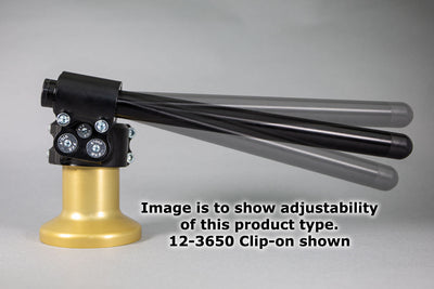 35mm Rise Front Mount Adjustable Angle Clipon Risers (with special 1" bars)