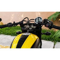 Adjustable Riser Clipon Adapter Plate w/ XL Black Bars Ducati Scrambler 35mm Front Adjustable Rise