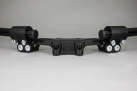 Adjustable Riser Clipon Adapter Plate w/ XL Black Bars Ducati Scrambler 35mm Front Adjustable Rise