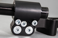 Adjustable Riser Clipon Adapter Plate w/ XL Black Bars Ducati Scrambler 35mm Front Adjustable Rise