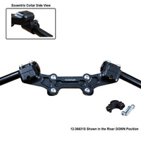 Ducati Monster 821 2014-17 Clipon Adapter Plate w/ STD black bars, Res. Spacer 1 inch Standard Rise